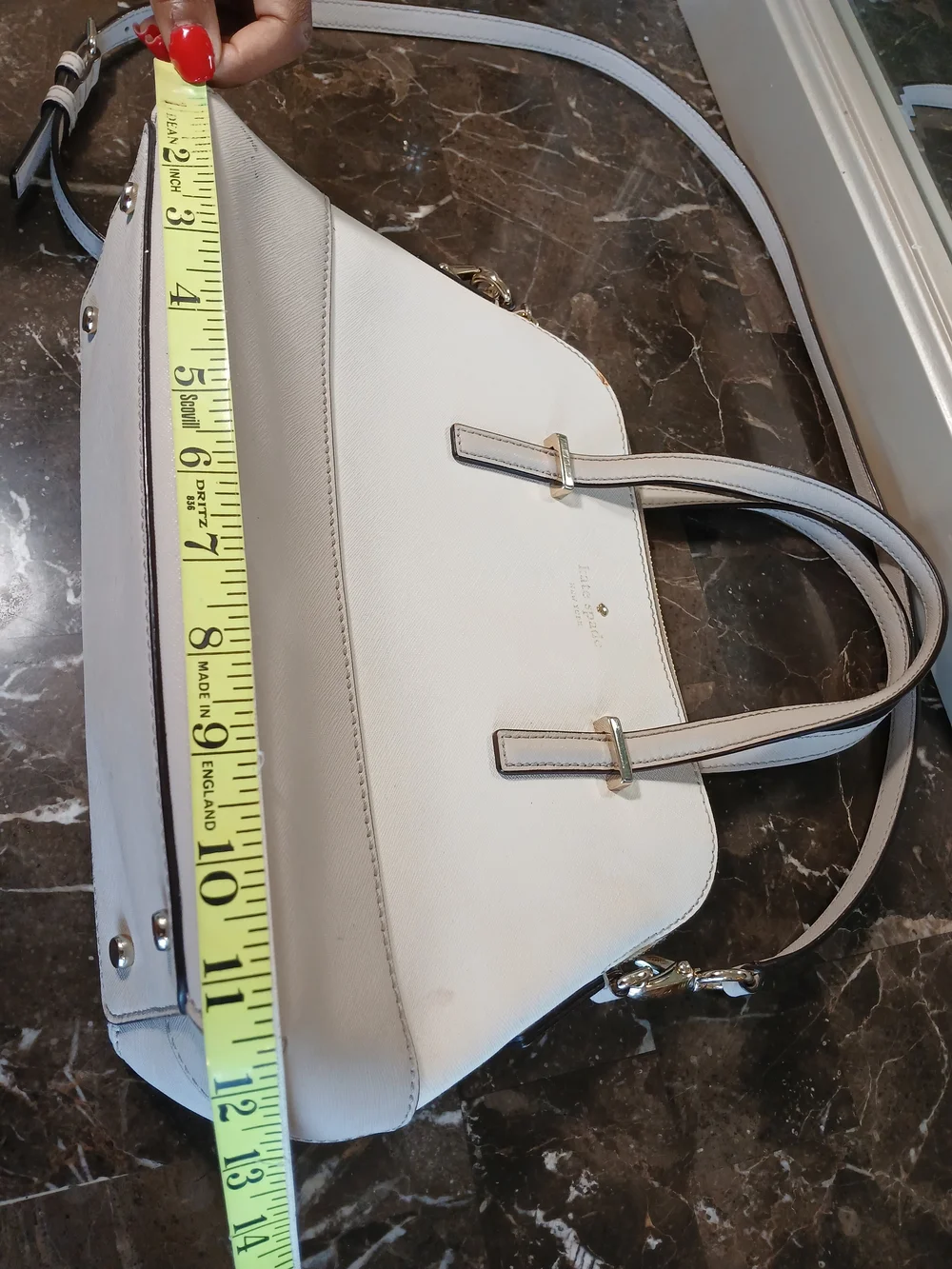 Kate Spade Cream Saffiano Leather Dome Satchel